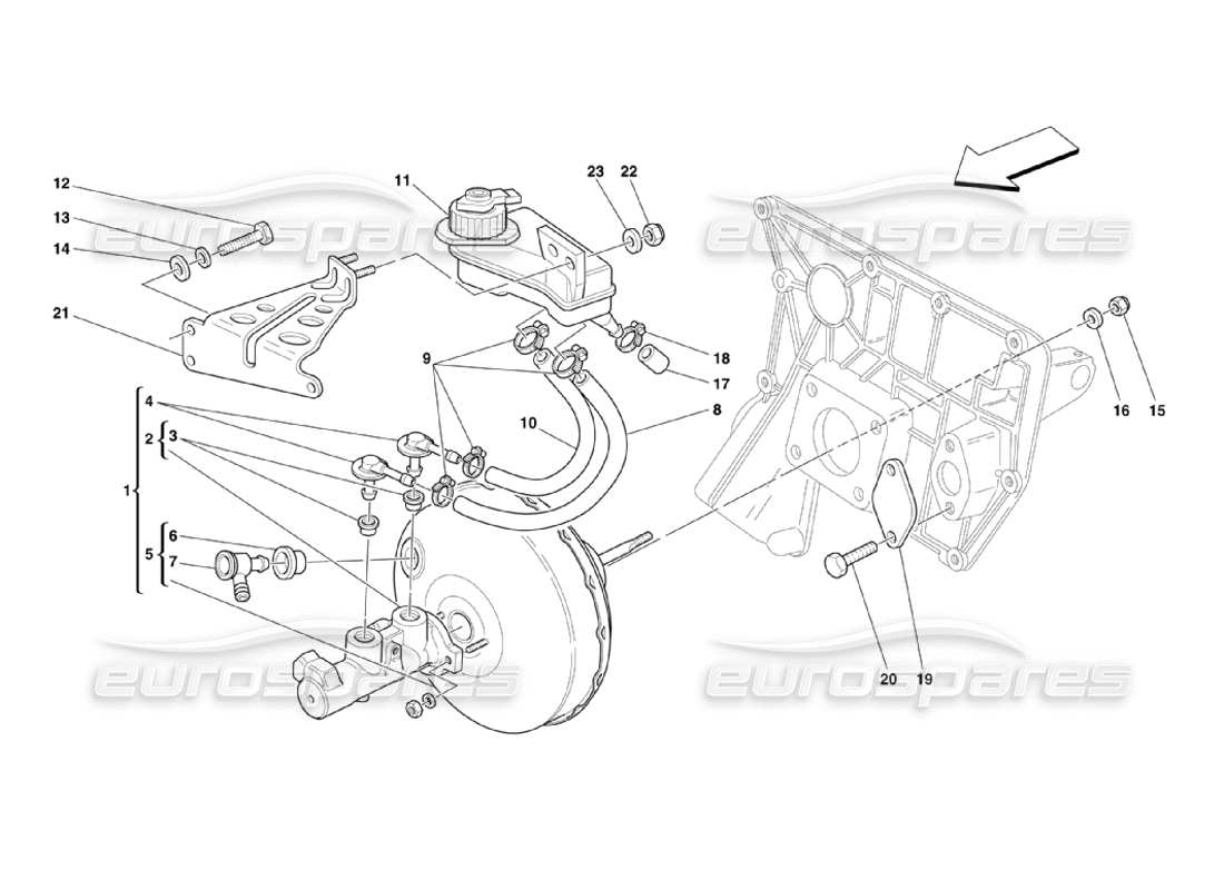 ferrari 360 challenge stradale brakes hydraulic control part diagram