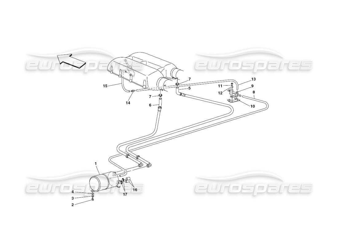 ferrari 430 challenge (2006) pneumatic actuator system part diagram