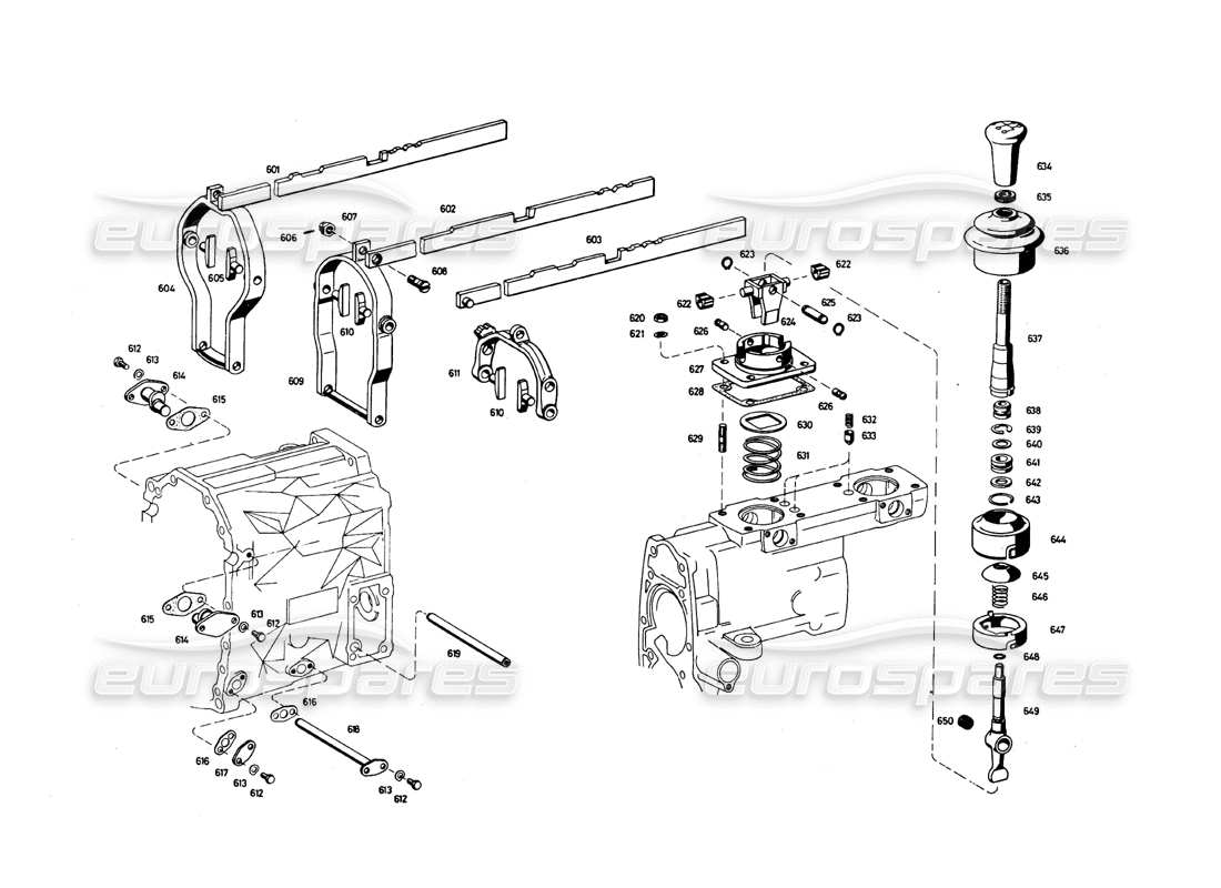 maserati qtp.v8 4.9 (s3) 1979 transmission control part diagram