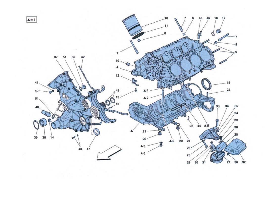 ferrari 458 challenge basamento part diagram