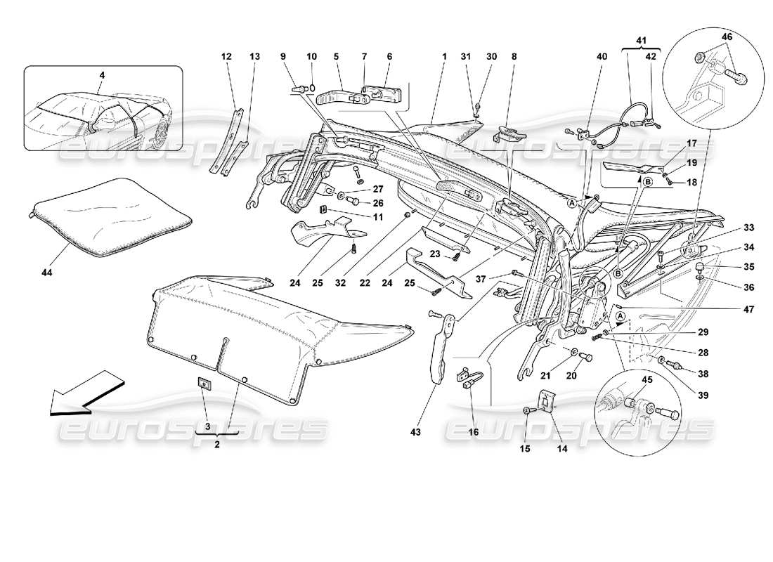 ferrari 355 (2.7 motronic) top part diagram