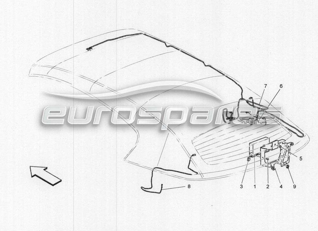 maserati grancabrio mc centenario electrical system: electronic control part diagram