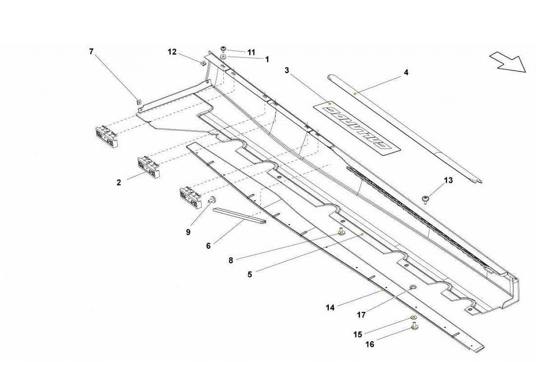 lamborghini gallardo lp570-4s perform external side member part diagram