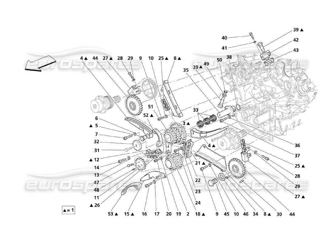 maserati qtp. (2003) 4.2 timing part diagram