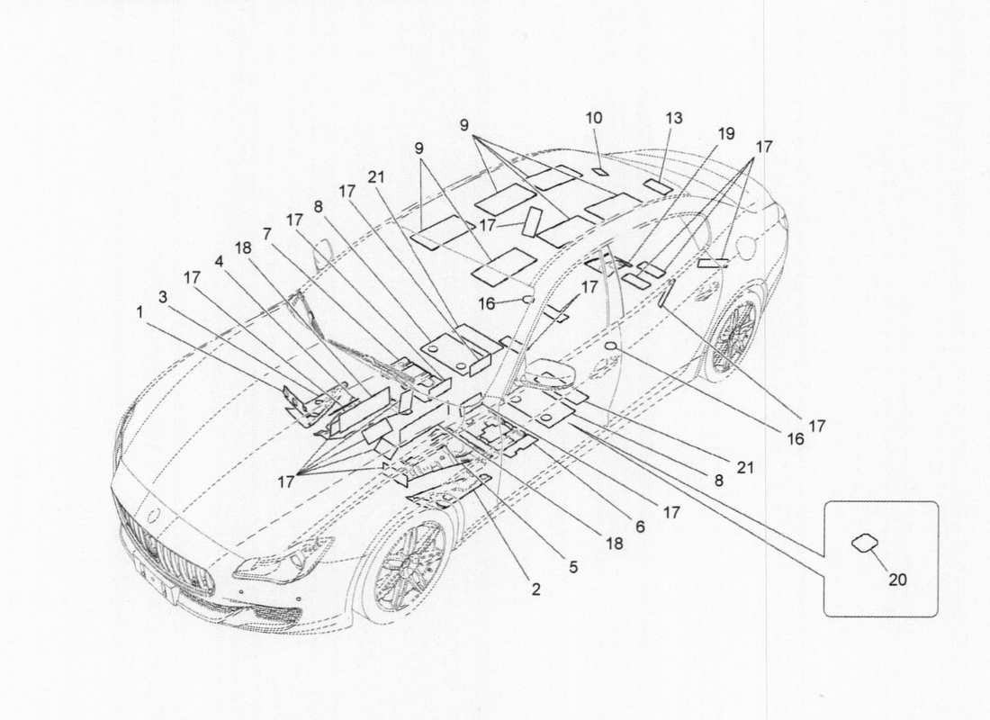 maserati qtp. v6 3.0 bt 410bhp 2015 theraml insulation part diagram