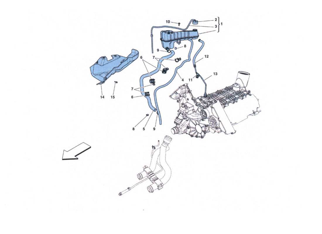 ferrari 458 challenge nourice e tubazio part diagram