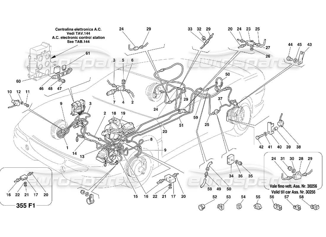 ferrari 355 (5.2 motronic) abs bosch brake system part diagram