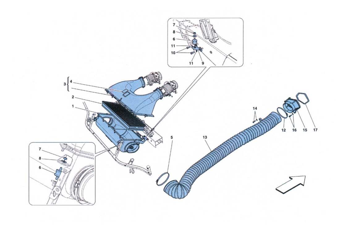 ferrari 458 challenge presa aria part diagram