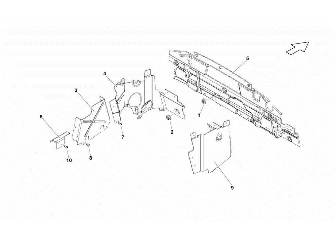 lamborghini gallardo sts ii sc heat shield part diagram