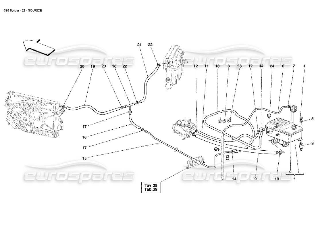 ferrari 360 spider nourice part diagram