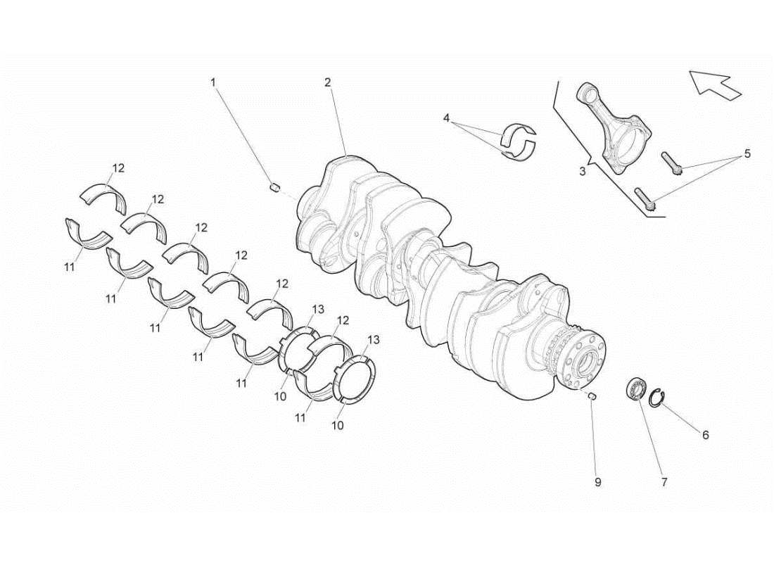 lamborghini gallardo sts ii sc crankshaft - connecting rod part diagram