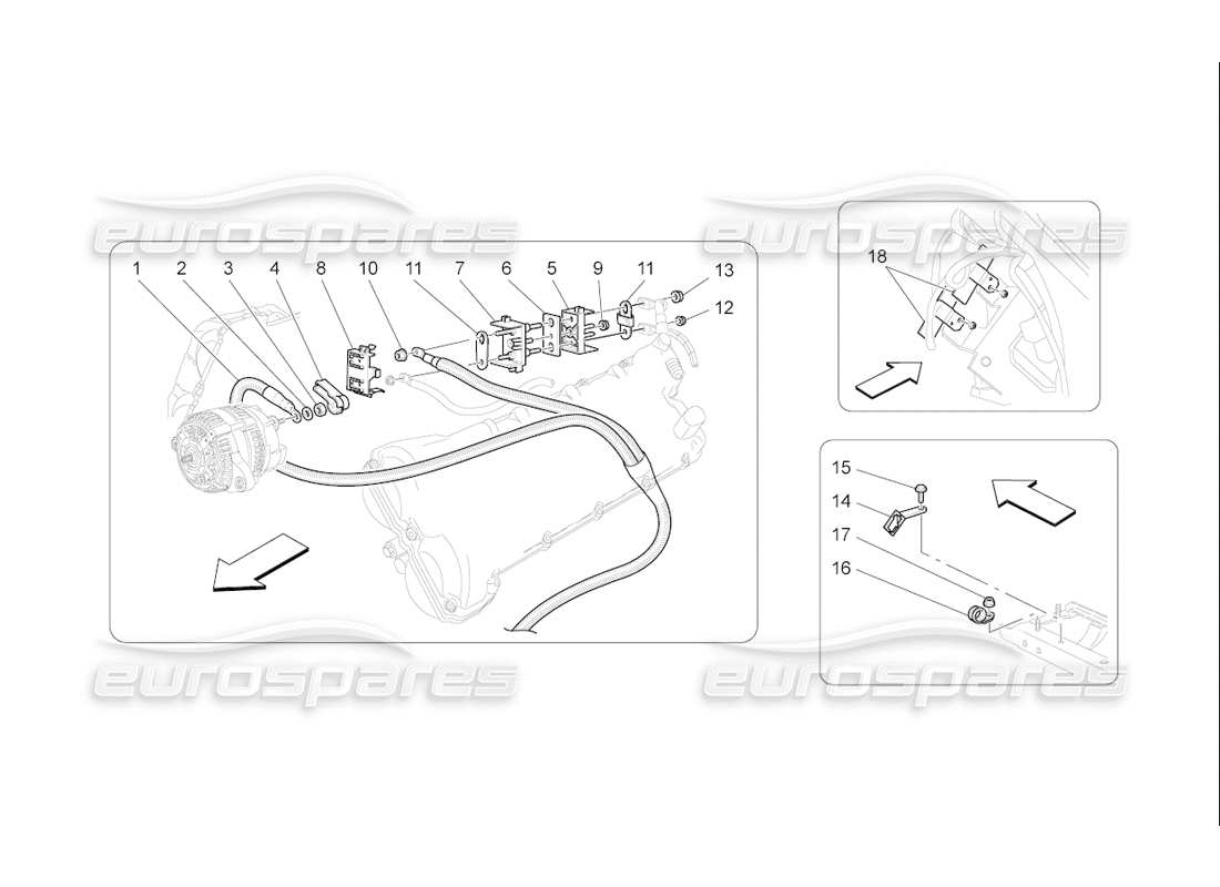 maserati qtp. (2006) 4.2 f1 main wiring part diagram