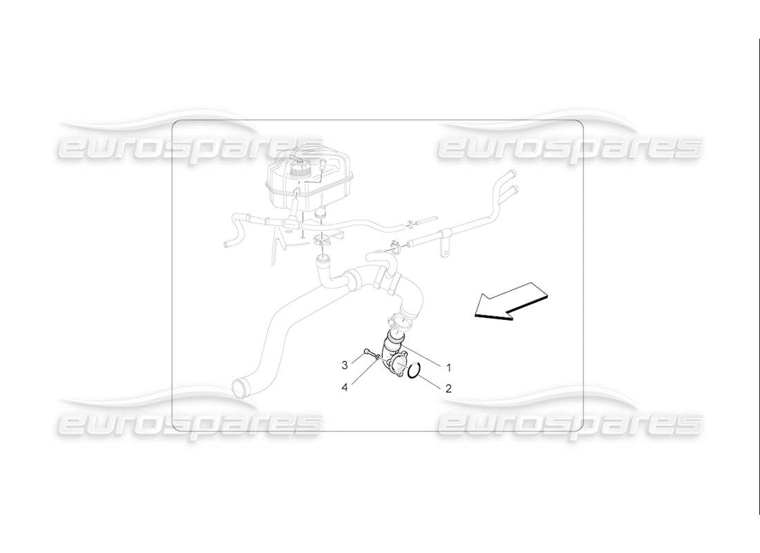 maserati qtp. (2006) 4.2 f1 cooling system: water pump part diagram