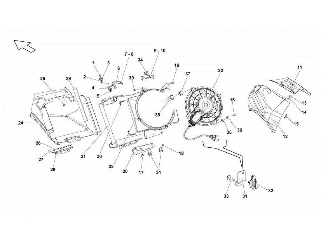 lamborghini gallardo lp570-4s perform water cooling system part diagram