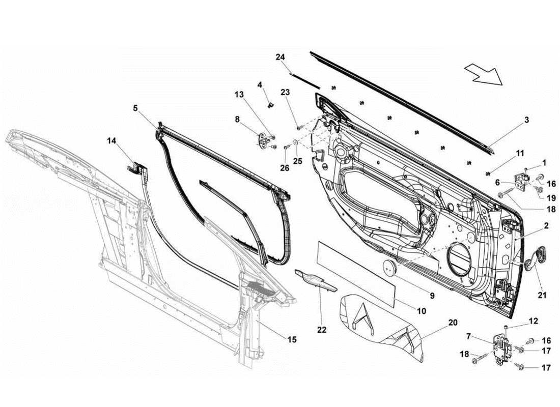 lamborghini gallardo lp570-4s perform doors part diagram