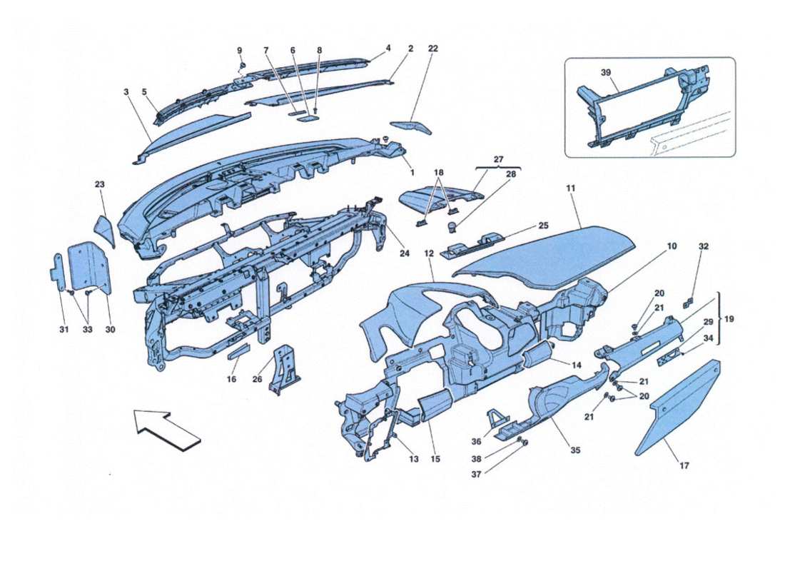 ferrari 458 challenge plancia part diagram