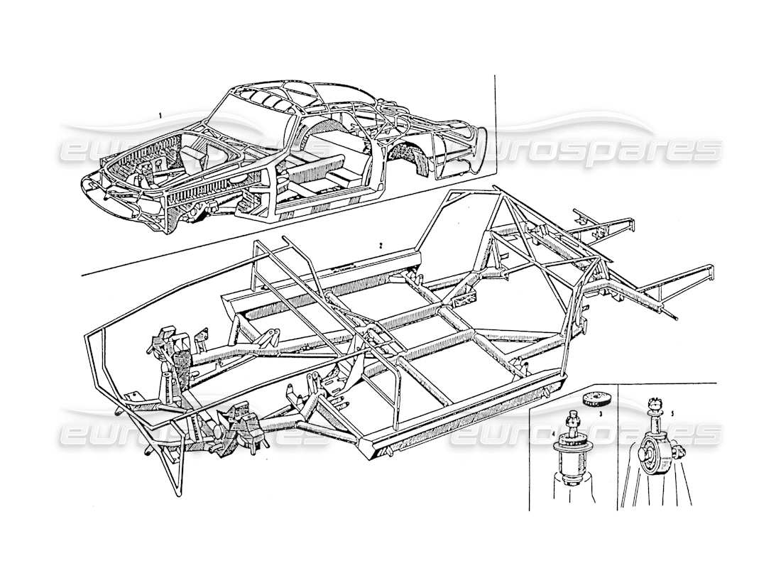 maserati 3500 gt frame part diagram