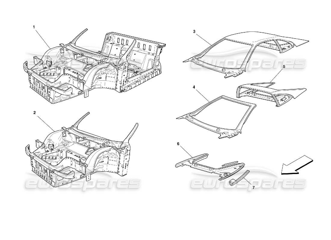 ferrari 355 (2.7 motronic) body - units part diagram