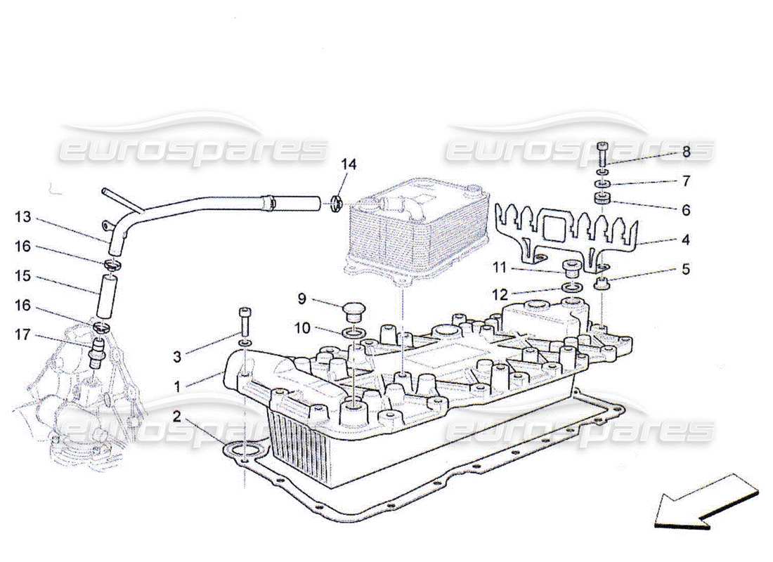 maserati qtp. (2010) 4.2 heat exchanger part diagram