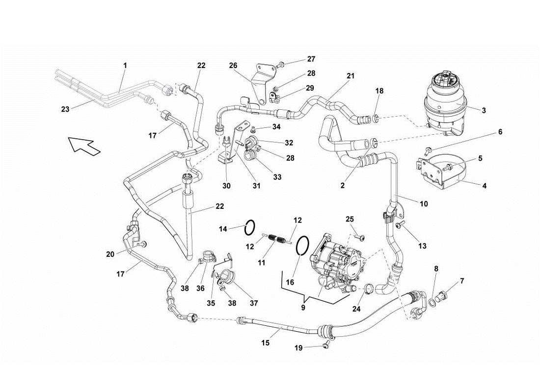 lamborghini gallardo lp560-4s update power steering part diagram