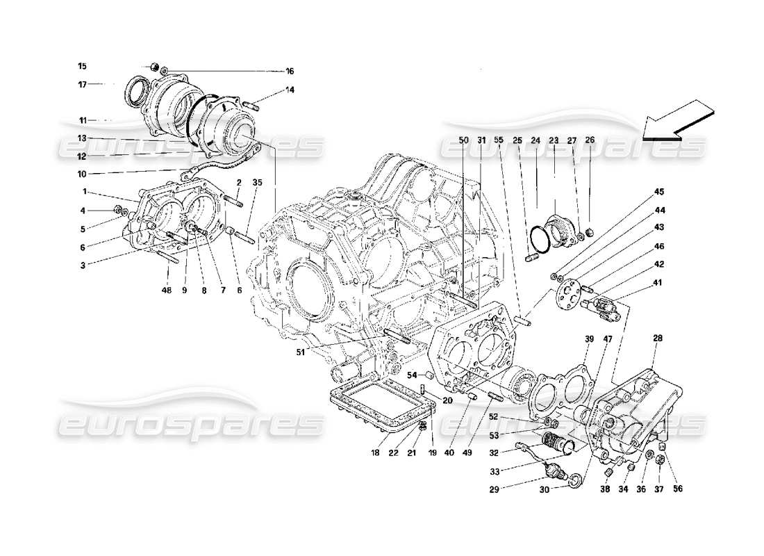 a part diagram from the ferrari 348 (2.7 motronic) parts catalogue