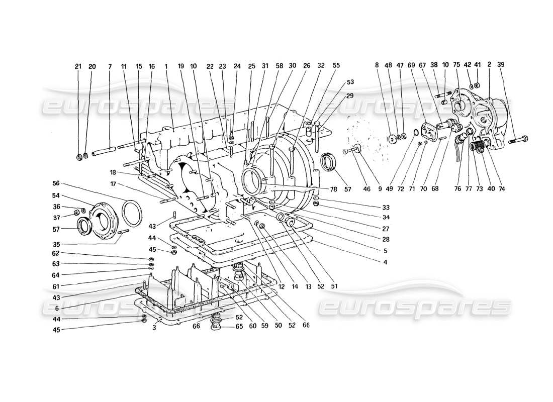 a part diagram from the ferrari 328 parts catalogue