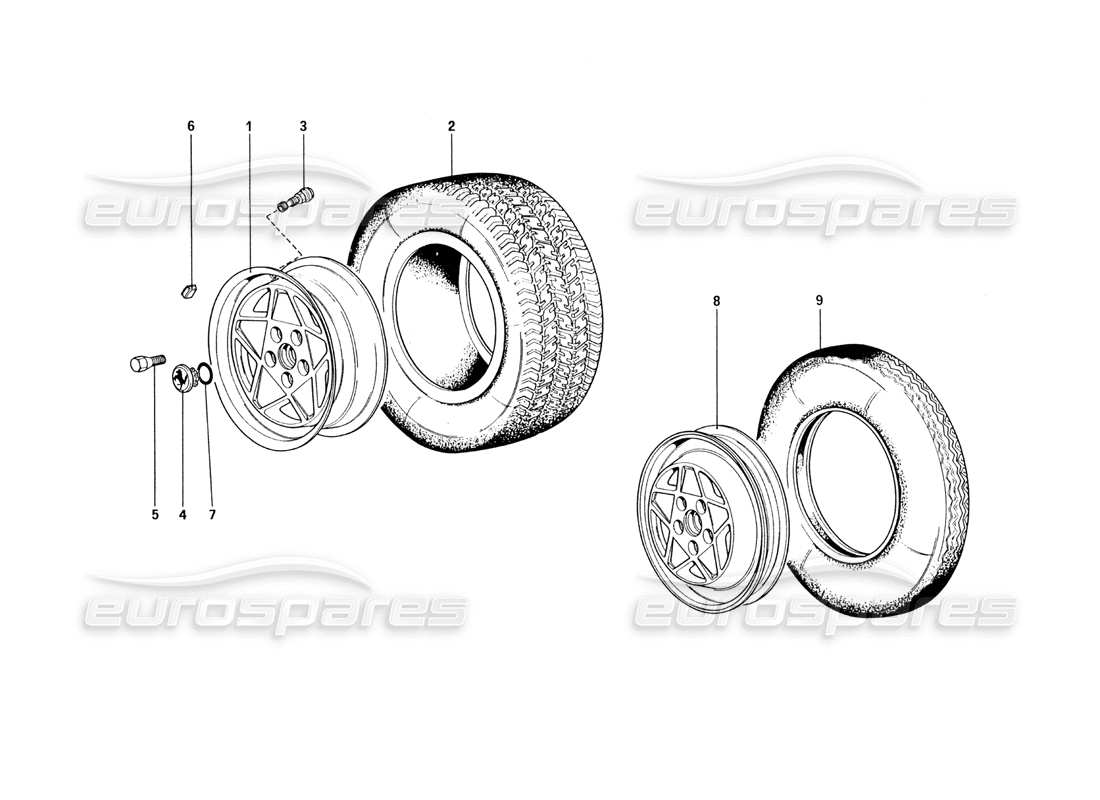 a part diagram from the ferrari 328 (1985) parts catalogue