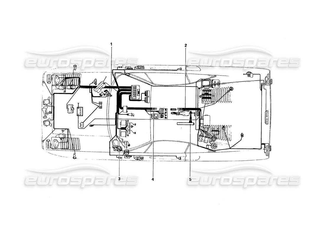 a part diagram from the ferrari 308 gtb (1980) parts catalogue