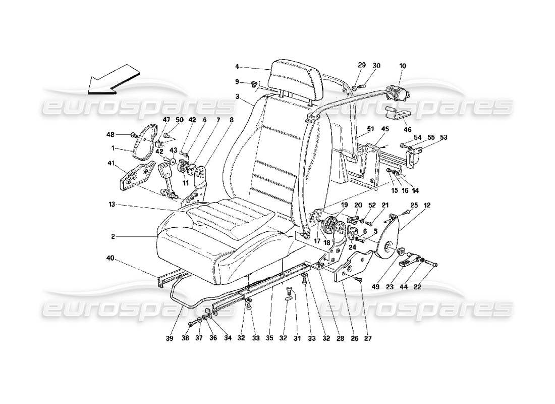 a part diagram from the ferrari 348 parts catalogue