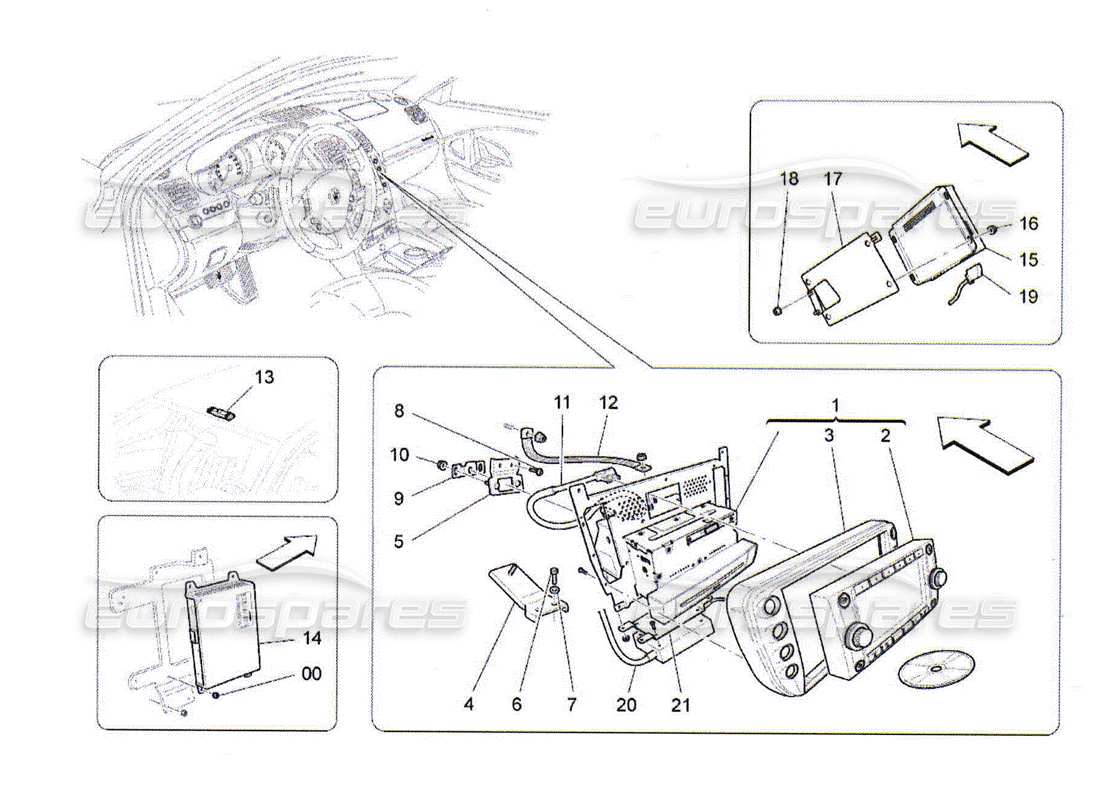 a part diagram from the maserati qtp. (2010) 4.2 parts catalogue