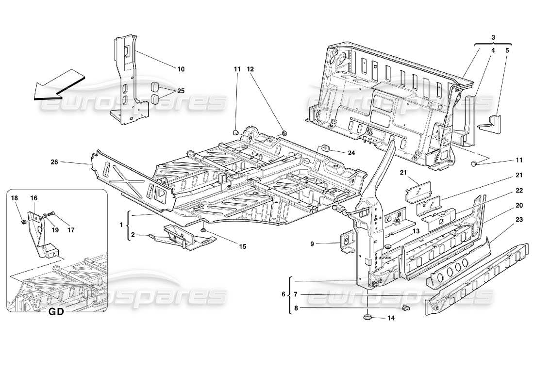 part diagram containing part number 62080100