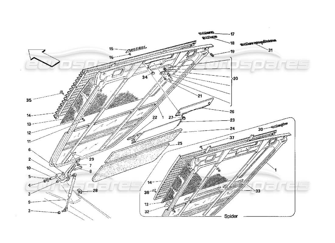 part diagram containing part number 62168000