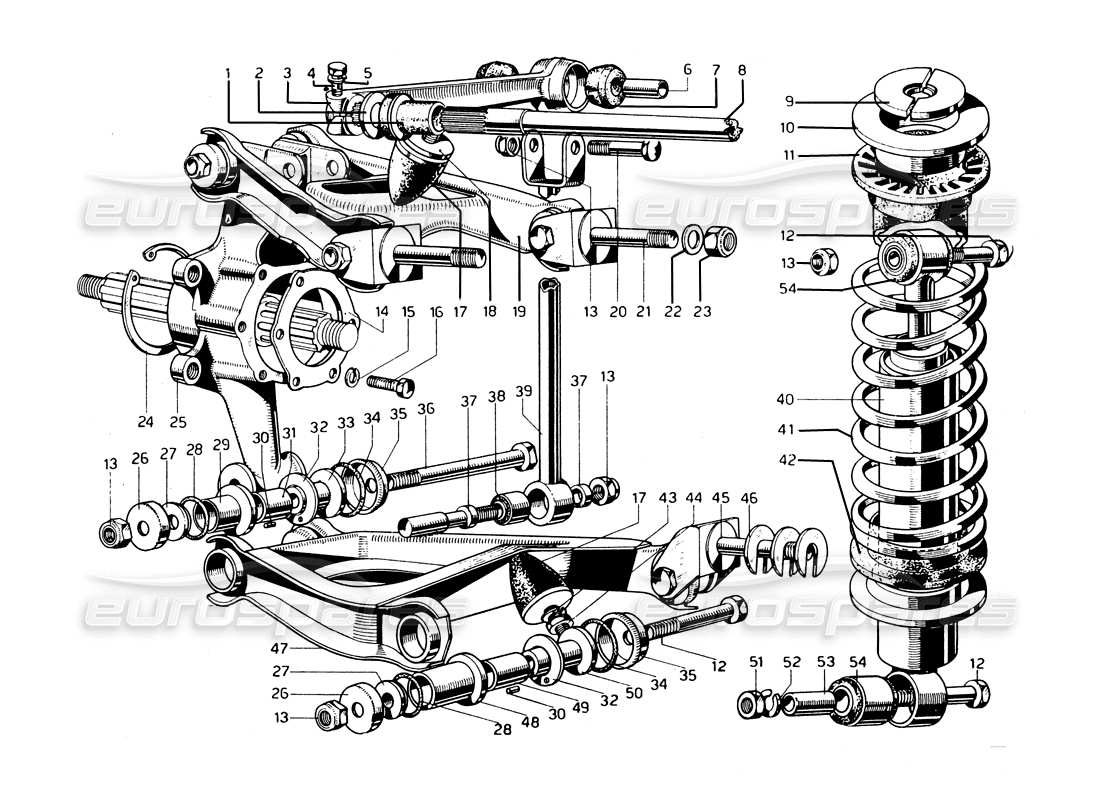 part diagram containing part number b2