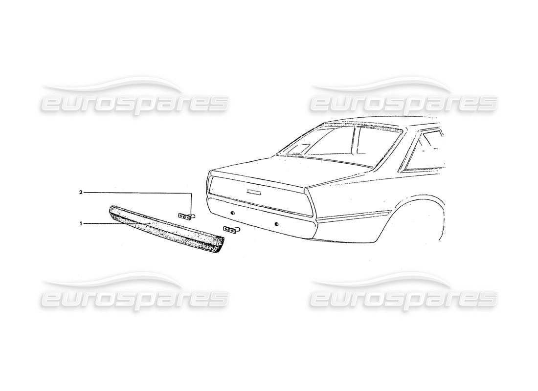 a part diagram from the ferrari 365 gt4 2+2 coachwork parts catalogue