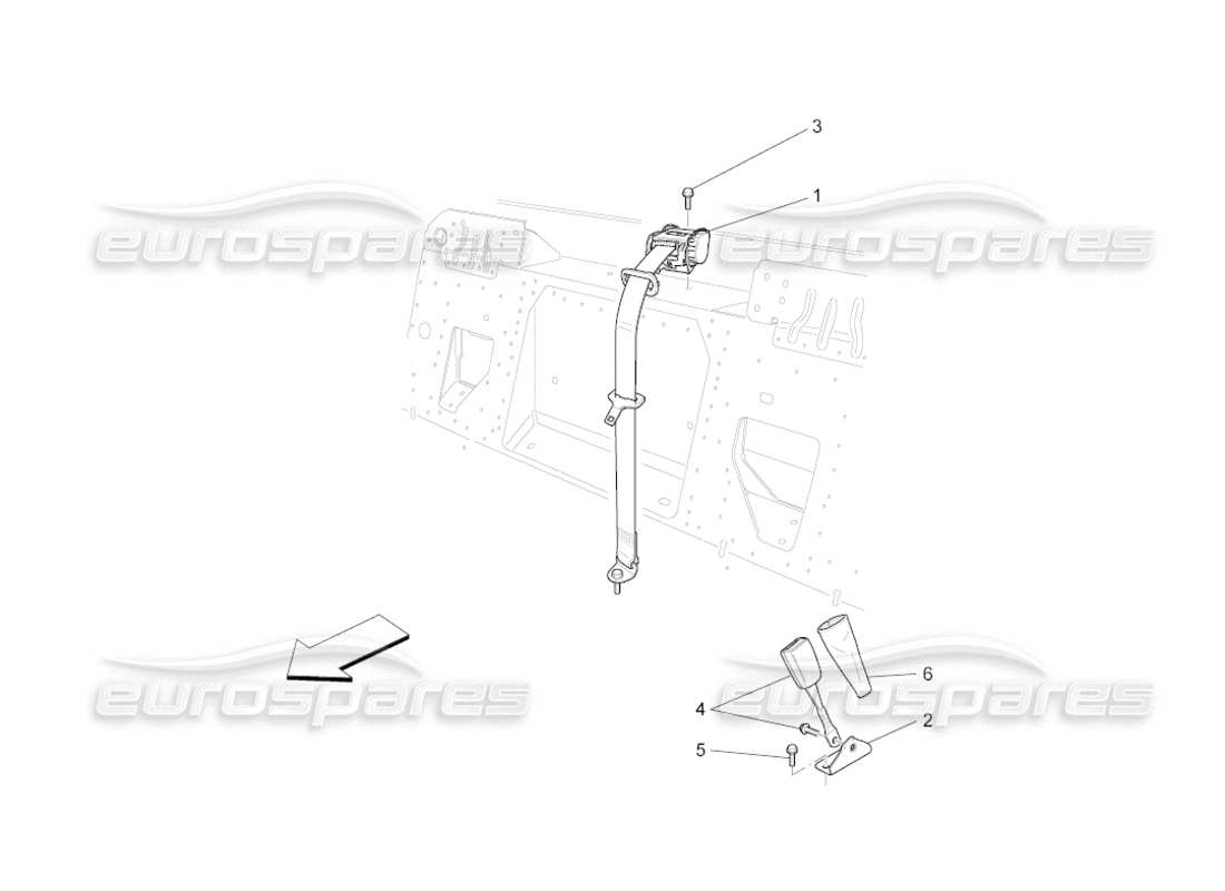 a part diagram from the maserati grancabrio parts catalogue