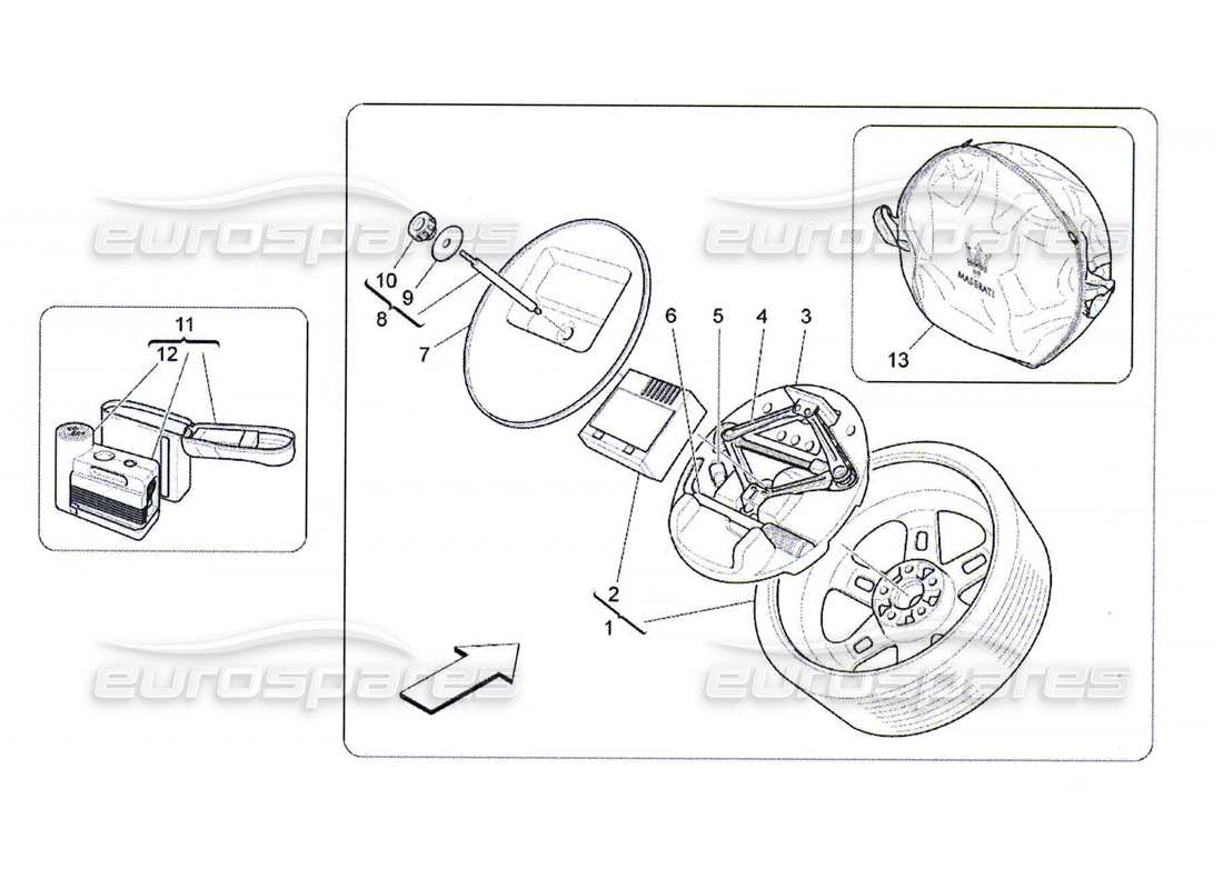 maserati qtp. (2010) 4.7 accessories provided part diagram