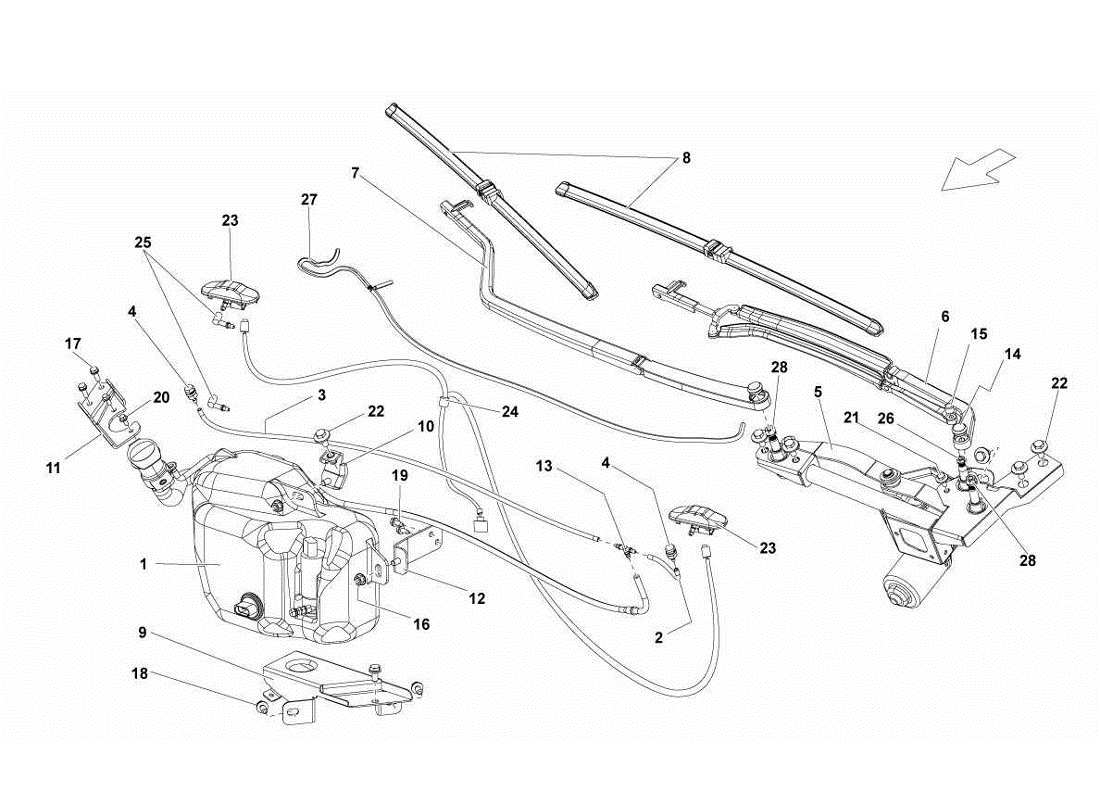 lamborghini gallardo lp570-4s perform windshield wiper part diagram