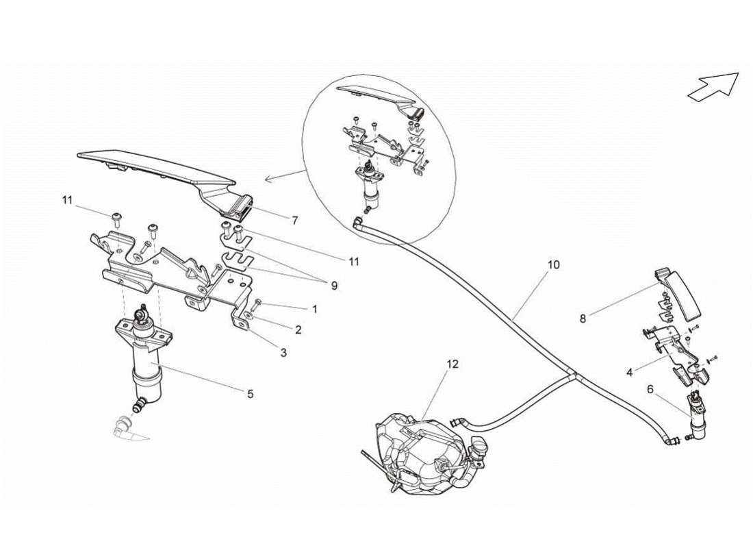 lamborghini gallardo lp570-4s perform headlight washer part diagram