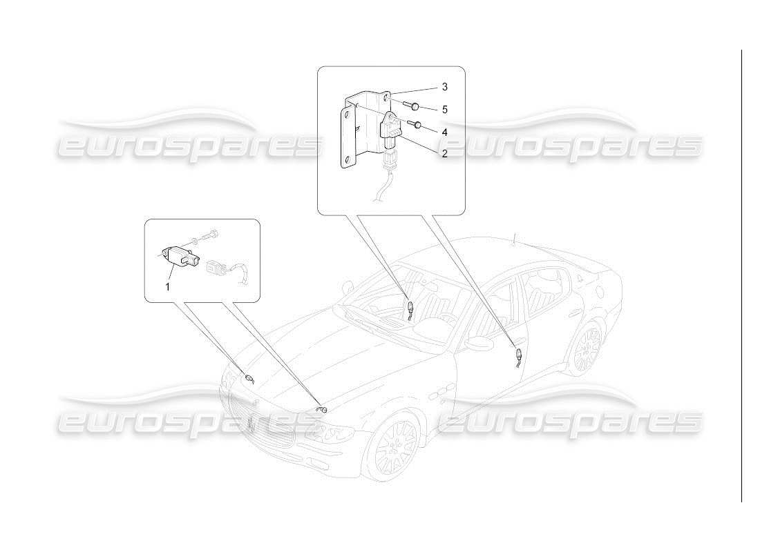 maserati qtp. (2007) 4.2 auto crash sensors part diagram