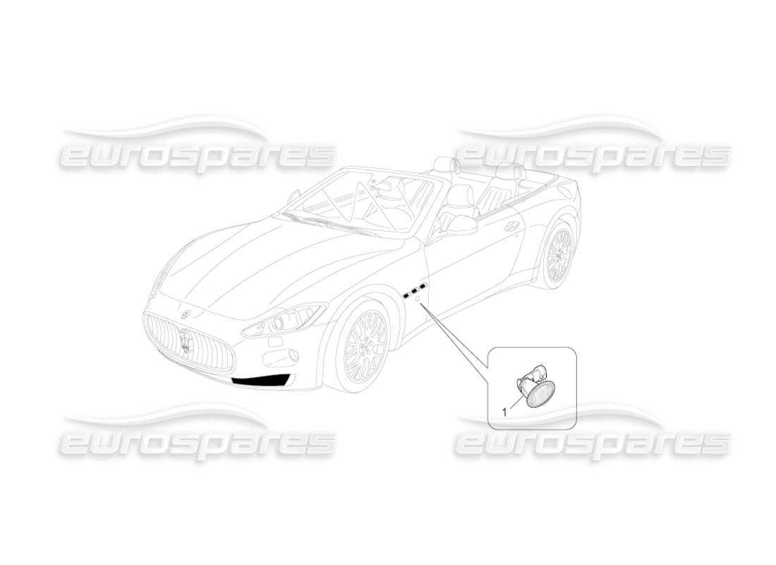 maserati grancabrio (2011) 4.7 side light clusters part diagram