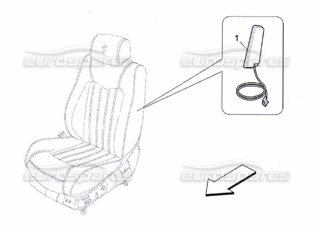 maserati qtp. (2010) 4.7 front side bag system part diagram