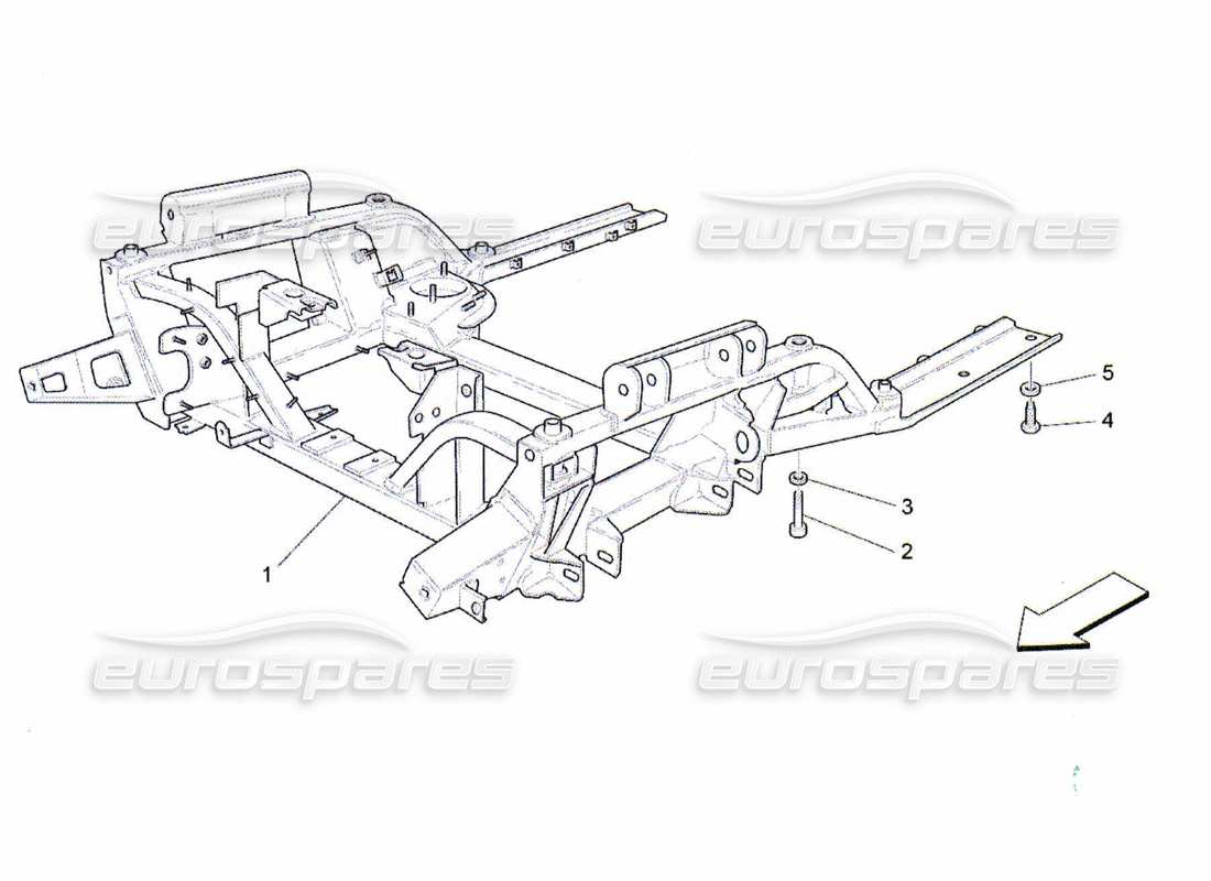 maserati qtp. (2010) 4.2 front underchassis part diagram