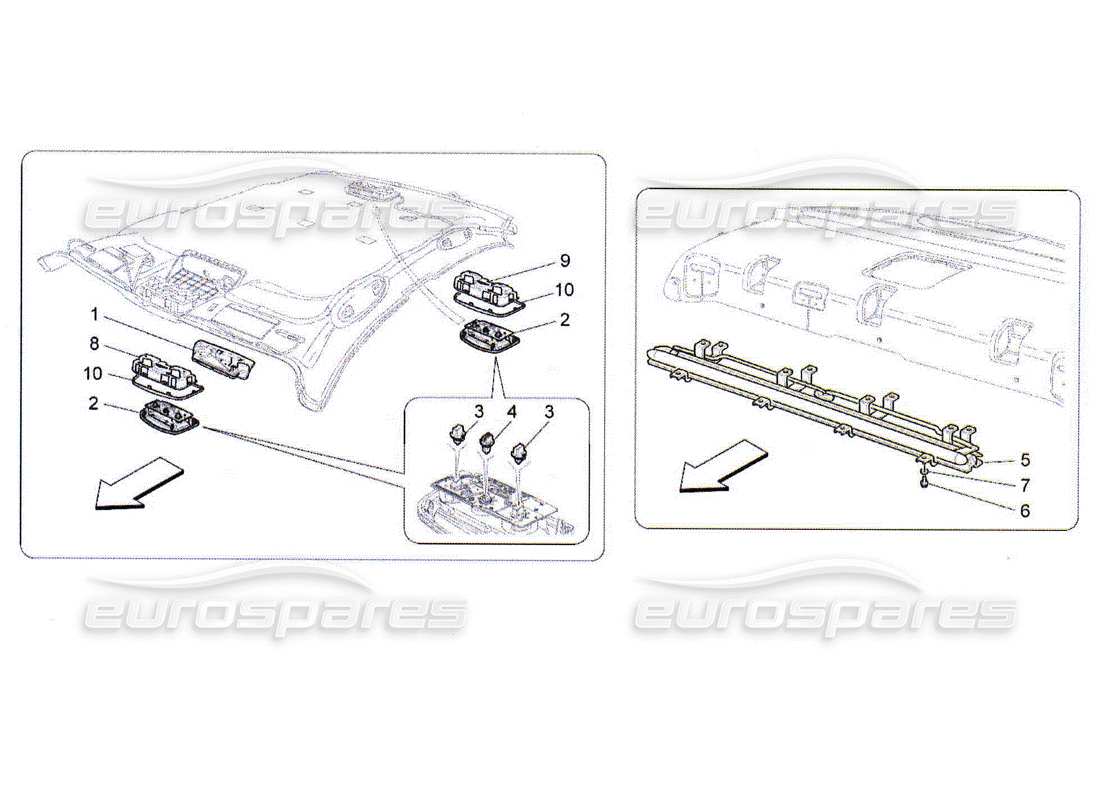 maserati qtp. (2010) 4.2 internal vehicle devices part diagram