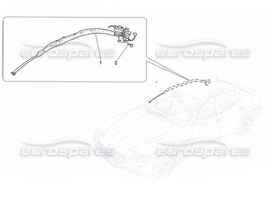 maserati qtp. (2010) 4.2 window bag system part diagram