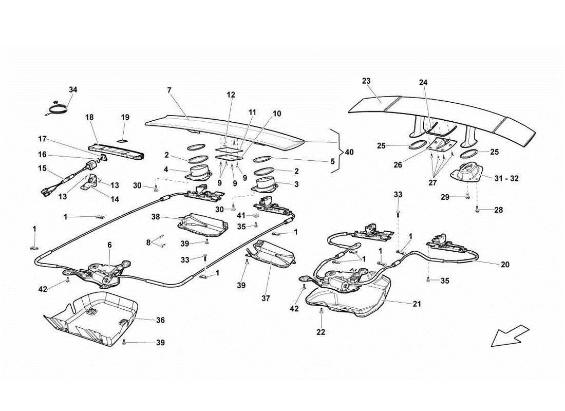 lamborghini gallardo lp560-4s update spoiler part diagram