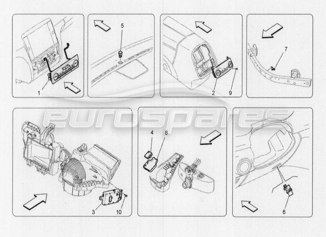 maserati qtp. v8 3.8 530bhp 2014 auto a c unit: electronic control part diagram