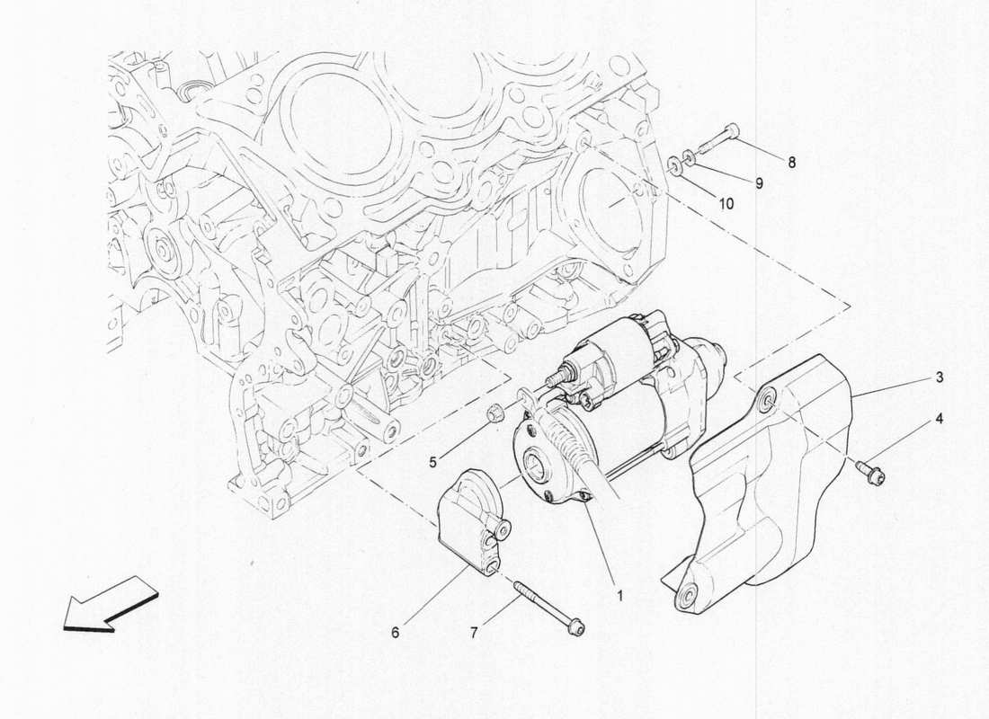 maserati qtp. v6 3.0 bt 410bhp 2015 motor part diagram