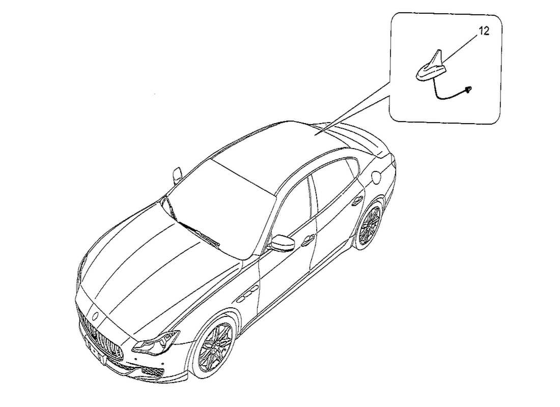 maserati qtp. v8 3.8 530bhp 2014 reception and connection system part diagram