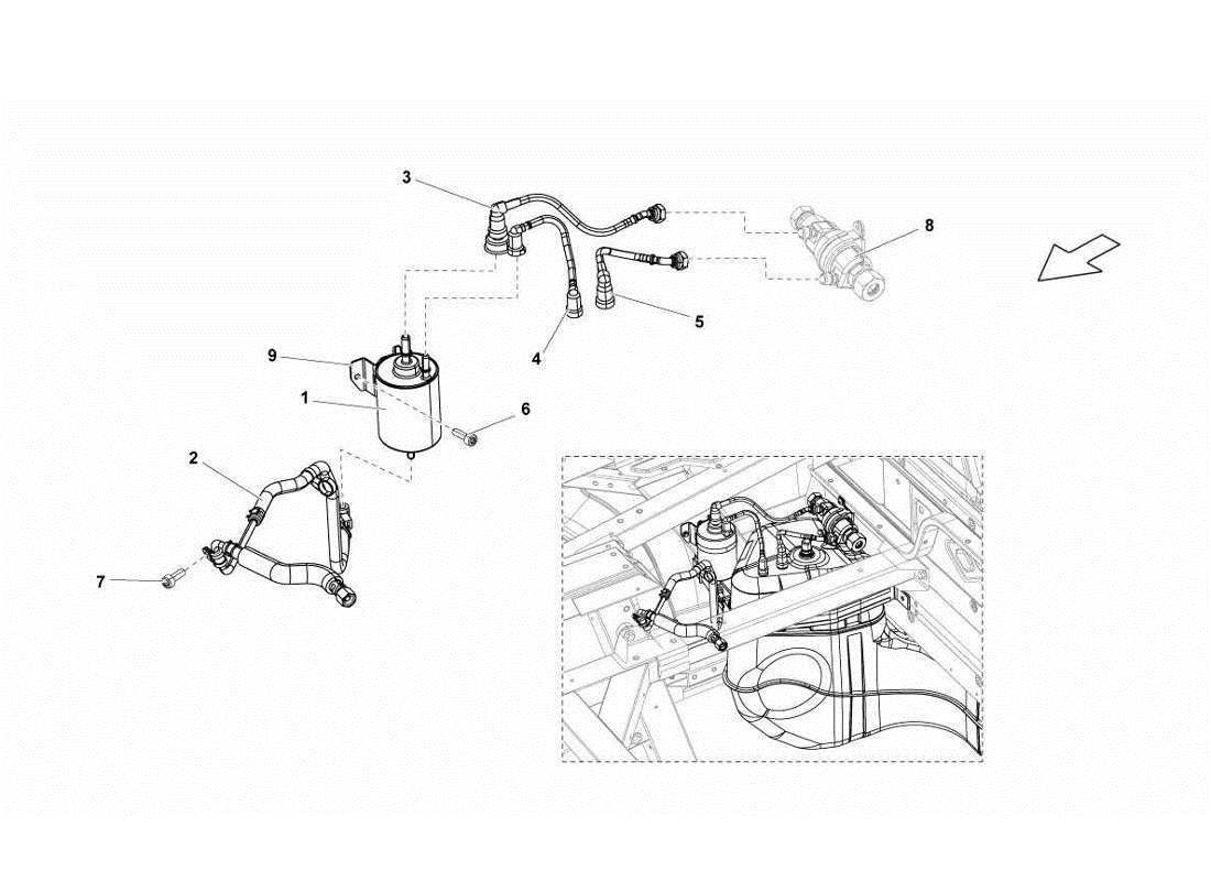 lamborghini gallardo lp570-4s perform fuel filter part diagram