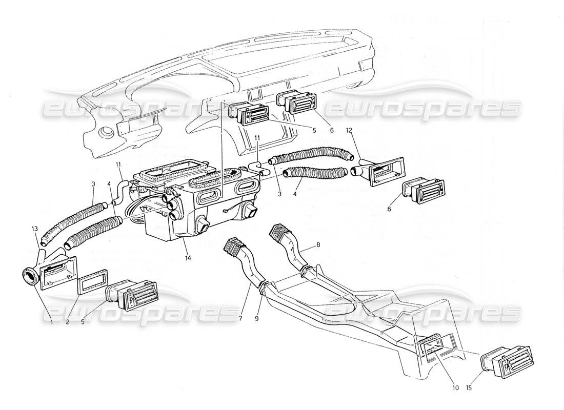 maserati 228 ventilation part diagram